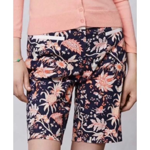 Leifsdottir by Anthropologie Maypol Floral and Bird Bermuda Shorts - Picture 6 of 12